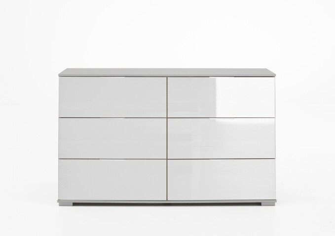 Schubkastenkommode >Easy Plus< (BxHxT: 130x83x41 cm) in weiß - 130x83x41 (BxHxT)