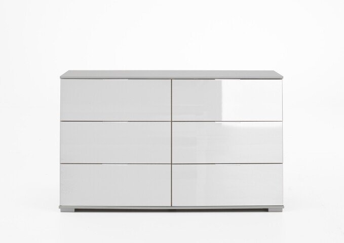 Schubkastenkommode >Easy Plus< (BxHxT: 130x83x41 cm) in weiß - 130x83x41 (BxHxT)