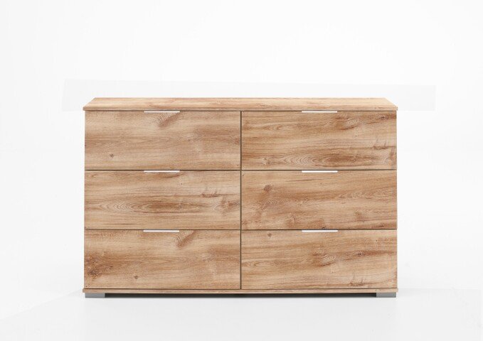 Schubkastenkommode >Easy Plus< (BxHxT: 130x83x41 cm) in Plankeneiche