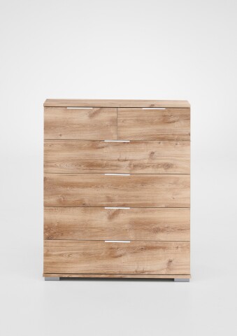 Schubkastenkommode >Easy Plus< (BxHxT: 82x102x42 cm) in Plankeneiche