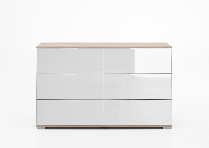 Schubkastenkommode >Easy Plus< (BxHxT: 130x83x41 cm) in Eiche-Sägerau