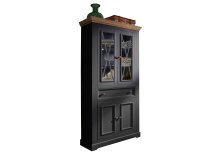 Vitrine >WZ-0133< (BxHxT: 109x208x42 cm) in grau...
