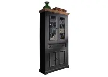 Vitrine >WZ-0133< (BxHxT: 109x208x42 cm) in grau...