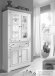 Vitrine >WZ-0133< (BxHxT: 109x208x42 cm) in grau aus Kiefer - 109x208x42 (BxHxT)