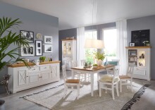 Glasvitrine >WZ-0133< (BxHxT: 105x214x42 cm) in weiß - 105x214x42 (BxHxT)