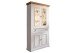 Glasvitrine >WZ-0133< (BxHxT: 105x214x42 cm) in weiß - 105x214x42 (BxHxT)