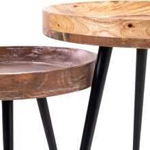 Beistelltisch >AVA< (BxHxT: 38x40x38 cm) in braun - 38x40x38 (BxHxT)