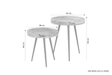 Beistelltisch >AVA< (BxHxT: 45x50x45 cm) in braun - 45x50x45 (BxHxT)
