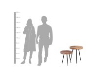 Beistelltisch >AVA< (BxHxT: 45x50x45 cm) in braun - 45x50x45 (BxHxT)