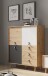 Highboard >BILL< (BxHxT: 120x135x37 cm) in Eiche/Artisan - 120x135x37cm (BxHxT)