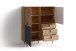 Highboard >BILL< (BxHxT: 120x135x37 cm) in Eiche/Artisan - 120x135x37cm (BxHxT)