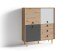Highboard >BILL< (BxHxT: 120x135x37 cm) in Eiche/Artisan - 120x135x37cm (BxHxT)