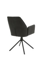 Stuhl >BLAIR< (2er-Set) in schwarz aus Microfaser - 57x89x61cm (BxHxT)