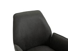 Stuhl >BLAIR< (2er-Set) in schwarz aus Microfaser - 57x89x61cm (BxHxT)