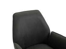 Stuhl >BLAIR< (2er-Set) in schwarz aus Microfaser - 57x89x61cm (BxHxT)