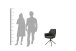 Stuhl >BLAIR< (2er-Set) in schwarz aus Microfaser - 57x89x61cm (BxHxT)