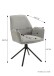 Stuhl >BLAIR< (2er-Set) in grau aus Webstoff - 57x89x61cm (BxHxT)