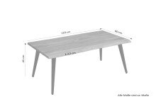 Couchtisch >CADDY< (BxHxT: 110x45x60 cm) in braun - 110x45x60 (BxHxT)