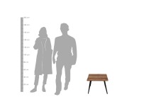 Couchtisch >CADDY< (BxHxT: 60x45x60 cm) in braun - 60x45x60 (BxHxT)
