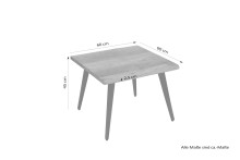 Couchtisch >CADDY< (BxHxT: 60x45x60 cm) in braun - 60x45x60 (BxHxT)