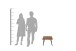Couchtisch >CADDY< (BxHxT: 60x45x60 cm) in braun - 60x45x60 (BxHxT)