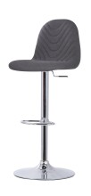 Bistrostuhl >CASINO< (2er-Set) in grau aus Webstoff - 41x52,5cm (BxT)