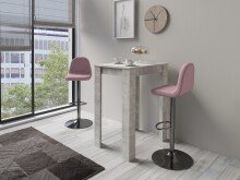Bistrostuhl >CASINO< (2er-Set) in rosa aus Webstoff - 41x52,5cm (BxT)