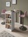 Bistrostuhl >CASINO< (2er-Set) in rosa aus Webstoff - 41x52,5cm (BxT)