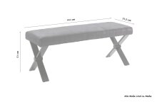 Bank >CLAUDE< (BxHxT: 141x51x51 cm) in braun aus Microfaser - 141x51x51 (BxHxT)