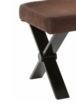 Bank >CLAUDE< (BxHxT: 141x51x51 cm) in braun aus Microfaser - 141x51x51 (BxHxT)