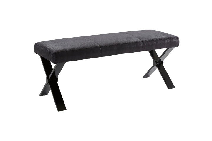 Bank >CLAUDE< (BxHxT: 141x51x51 cm) in schwarz - 141x51x51 (BxHxT)