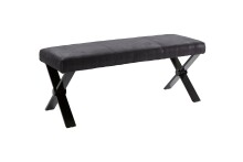 Bank >CLAUDE< (BxHxT: 141x51x51 cm) in schwarz -...