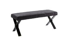 Bank >CLAUDE< (BxHxT: 141x51x51 cm) in schwarz -...
