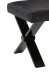 Bank >CLAUDE< (BxHxT: 141x51x51 cm) in schwarz - 141x51x51 (BxHxT)