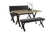 Bank >CLAUDE< (BxHxT: 141x51x51 cm) in schwarz - 141x51x51 (BxHxT)
