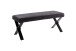 Bank >CLAUDE< (BxHxT: 141x51x51 cm) in schwarz - 141x51x51 (BxHxT)