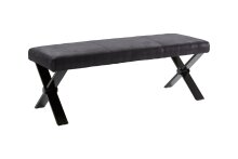 Bank >CLAUDE< (BxHxT: 161x51x51 cm) in schwarz -...