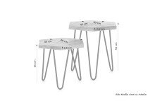 Satztisch >ELEA< (BxHxT: 45x55x40 cm) in braun - 45x55x40 (BxHxT)