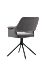 Stuhl >ELEONORE< (2er-Set) in grau aus Cord - 57x84x61cm (BxHxT)