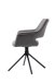 Stuhl >ELEONORE< (2er-Set) in grau aus Cord - 57x84x61cm (BxHxT)
