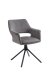 Stuhl >ELEONORE< (2er-Set) in grau aus Cord - 57x84x61cm (BxHxT)