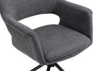 Stuhl >ELEONORE< (2er-Set) in grau aus Webstoff - 57x84x61cm (BxHxT)
