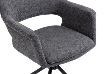 Stuhl >ELEONORE< (2er-Set) in grau aus Webstoff - 57x84x61cm (BxHxT)