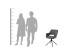 Stuhl >ELEONORE< (2er-Set) in grau aus Webstoff - 57x84x61cm (BxHxT)