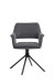 Stuhl >ELEONORE< (2er-Set) in grau aus Webstoff - 57x84x61cm (BxHxT)