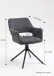 Stuhl >ELEONORE< (2er-Set) in grau aus Webstoff - 57x84x61cm (BxHxT)