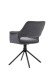 Stuhl >ELEONORE< (2er-Set) in grau aus Webstoff - 57x84x61cm (BxHxT)