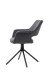 Stuhl >ELEONORE< (2er-Set) in grau aus Webstoff - 57x84x61cm (BxHxT)