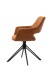 Stuhl >ESTELLE< (2er-Set) in braun aus Microfaser - 57x84x61cm (BxHxT)