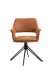 Stuhl >ESTELLE< (2er-Set) in braun aus Microfaser - 57x84x61cm (BxHxT)
